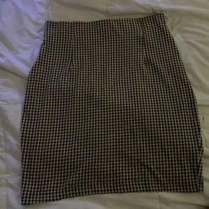 Black & White Printed Mini Skirt